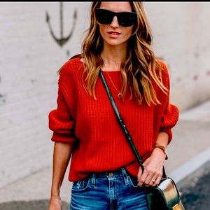 French Connection Boatneck Cotton Knit Sweater (new without tags)